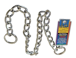 Würgekette Hundetraining Halsband strapazierfähig geschweißt legierter Stahl verchromt 22" 4 mm - Bild 1 von 2