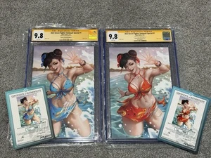 SET - Street Fighter Badeanzug Special - CGC 9.8 SS rot und blau SIGNIERT - Ejikure - Bild 1 von 8