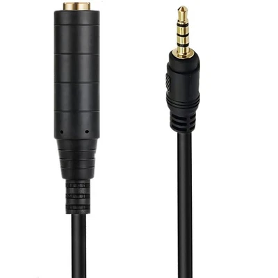 3.5mm TRRS Male to 6.35mm TS Female Audio Adapter Cable Short Headphone Cord - Image 1 of 4