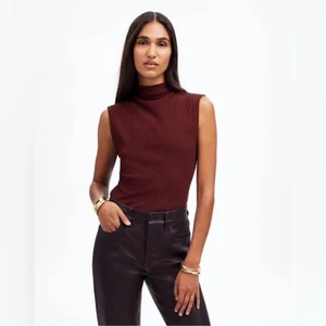 Madewell Ribbed Mockneck Tank XS - Picture 1 of 4