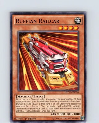 Yu-Gi-Oh TCG Ruffian Railcar NECH-EN090 1st Edition Regular Common Card NM - Image 1 of 2
