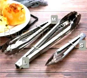 Kitchen Tong Food Clip Salad Buffet Bbq Grilling Flipping Cooking Serving Lock - Picture 1 of 17