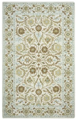 8x10 Rizzy Rugs Blue Bordered Rings Curves Area Rug AL2573 - Aprx 8' x 10' - Image 1 of 3