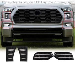4pcs LED Daytime Running Light Turn Indicator Fog Lamp Bumper For Toyota Sequoia - Picture 1 of 9