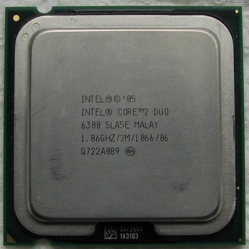 Intel Dual Core Duo E6300 - SLA5E Processor 2 FSB 1066MHZ - 1.86GHZ - Image 1 of 1