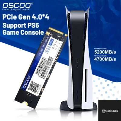 SSD OSCOO M.2 2280 PCIe Gen4 x4 - 512Go/1To/2To - Compatible PS5 Ultra Rapide - Immagine 1 di 4