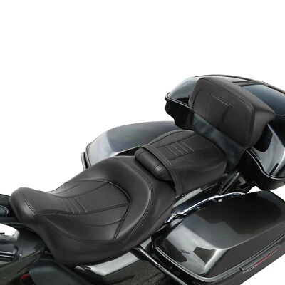 Almohadilla de respaldo de asiento de conductor pasajero apta para Harley Street Road Glide 2014-2023 22 Foto 1 de 4