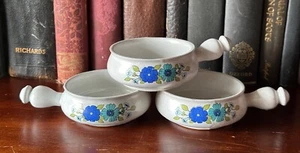 NOS Vintage ROYAL SEALY, Japan Stoneware Blue Floral Retro, DIP FONDUE - Picture 1 of 4