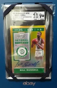 2019-20 Panini Contenders Optic BILL RUSSELL Veteran Ticket AUTO Gold Prizm /10 - Bild 1 von 6