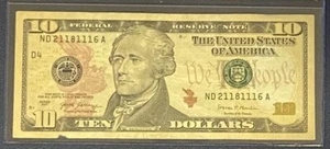 2017 (D) billete de 10 dólares billete de la Reserva Federal Cleveland elegante 5 1s 21181116 - Imagen 1 de 2