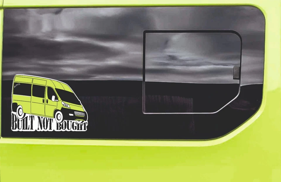 Self Build Campervan Sticker Built Not Bought Choice of Colours - Image 1 of 1