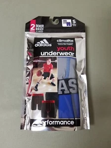 new adidas climalite 2 pack youth boxer brief performance underwear. - Picture 1 of 2