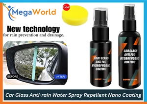 "Hydrophobic Anti-Rain Spray for Car Glass - Water Repellent Windshield Coating - Picture 1 of 8