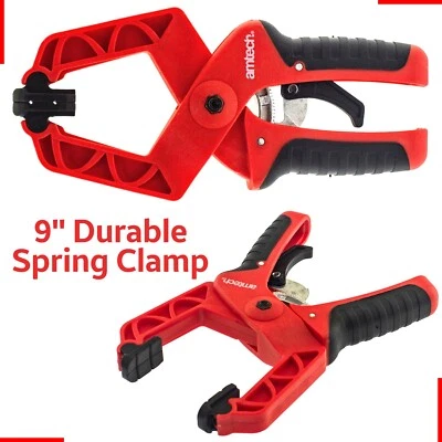 Amtech 22.9cm Ratsche Federbügel 75mm Kiefer Griff Clip mit Weichem – Black/Red - Bild 1 von 4