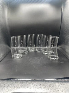 Libbey Glass Bravura Cooler Glasses Rock Tumblers Curved 16 oz (6) Vintage Retro - Picture 1 of 6