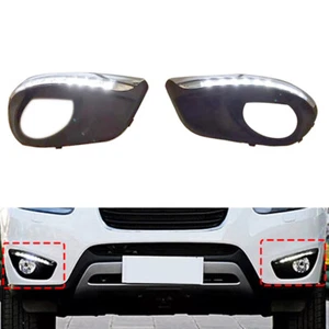 White LED Daytime Running Lights DRL Driving Lamp For Hyundai Santa Fe 2010-2012 - Picture 1 of 9