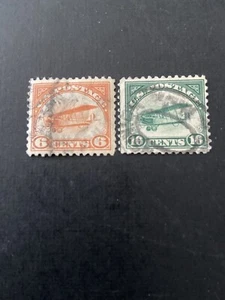 US Stamp Air Mail Stamp # C1-C2...Used Ng..SCV $73 - Picture 1 of 2