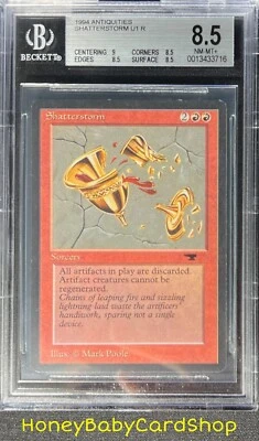 MTG Antiquities 1994 Shatterstorm BGS 8.5Q+ (Baby Quad+) NM/MT+ Old School 93/94 - Image 1 of 4