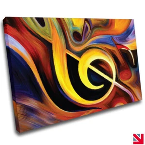 Music Note Painting CANVAS Wall Art Picture Print - Picture 1 of 3