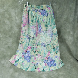 EUC Joni-Lyn of Texas Floral Multicolor Flare Skirt Vintage Size M  S1E1 - Picture 1 of 6
