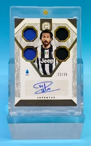 2019-20 Panini Chronicles Juventus Andrea Pirlo Quad Patch Auto 12/25 - Picture 1 of 2
