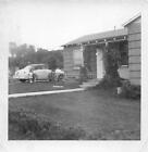 EXTREMELY REMOTE PORTRAIT OF TWO LITTLE GIRLS Vintage FOUND PHOTO Car bw 09 10 L
