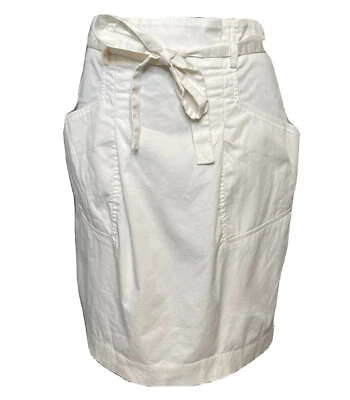 bcbgmaxazria skirt size 8 Medium white tie waist knee length pockets casual Belt - Image 1 of 4