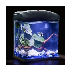 TARARIUM Glass Betta Fish Tank Set Up Self Cleaning 1.8 Gal. Small Nano Aquar... - Picture 1 of 8