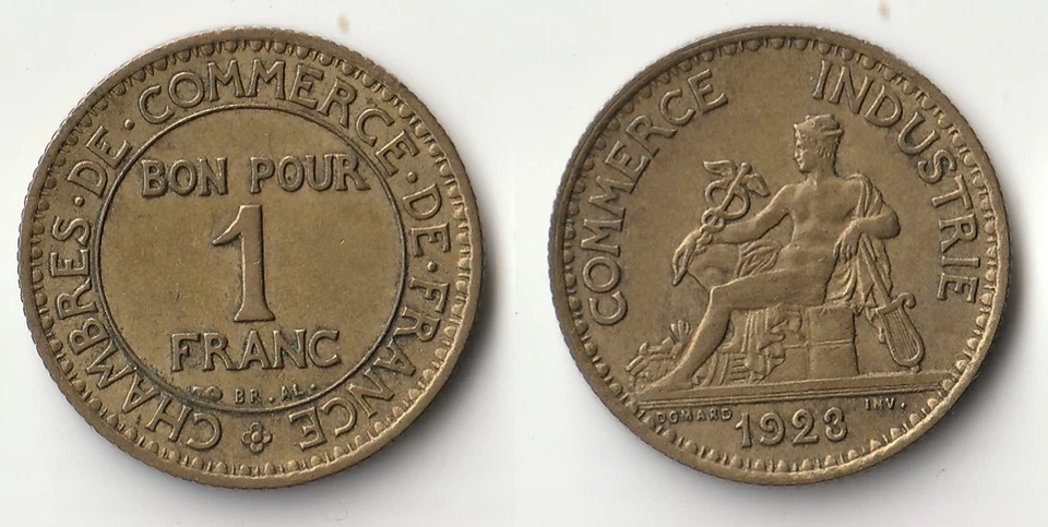 Moneda de 1 franco Francia 1923 Foto 1 de 1