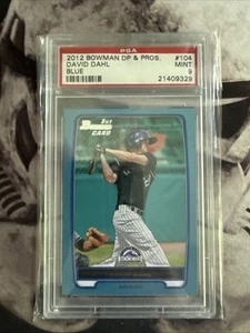 2012 Bowman Draft Chrome Draft Picks #BDPP104 David Dahl Blue #/500 PSA 9 - Picture 1 of 2