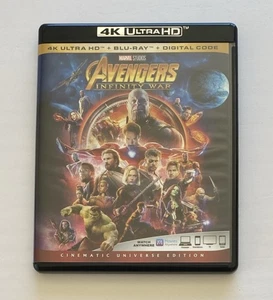 Avengers: Infinity War (4K Ultra HD/Blu-ray, 2018, 2-Disc Set) Marvel - Picture 1 of 3