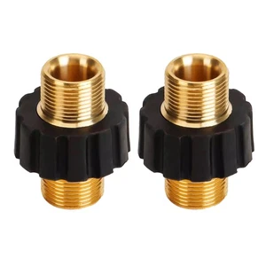 Conector de lavadora a presión adaptador de manguera de tubo 2 piezas con rosca interior de 14 mm - Imagen 1 de 12