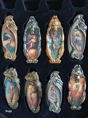 Juego de cuchillos Boris Vallejo Fantasy Girls Dragon Collection con vitrina y caja Foto 1 de 2