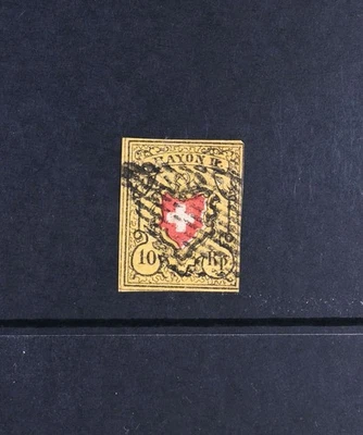 Suiza Swiss Scott # 8 sello usado fino gato $160 Foto 1 de 2