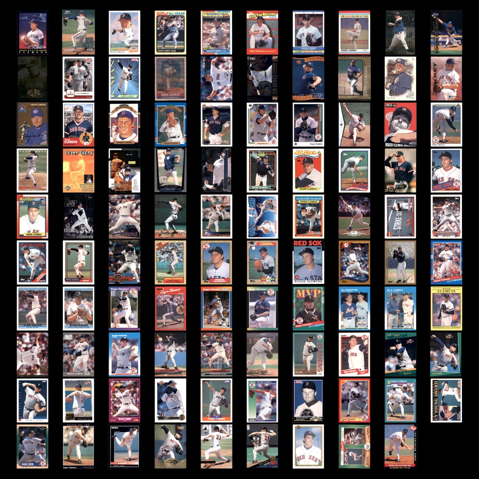 Roger Clemens Lot 99 Baseball Cards No Dupes Boston Red Sox Collection Set MLB - Image 1 of 4
