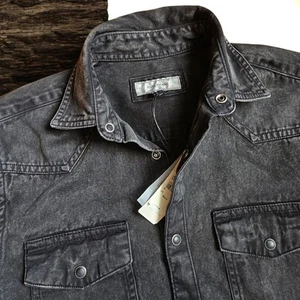 New western Cowboy distressed black shirt size XS - Picture 1 of 7