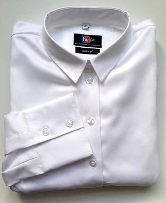 Heinzmann-Workfashion Gastronomie Langarm Damen Bluse Hemd Ladies fit weiß 34-46 - Bild 1 von 4