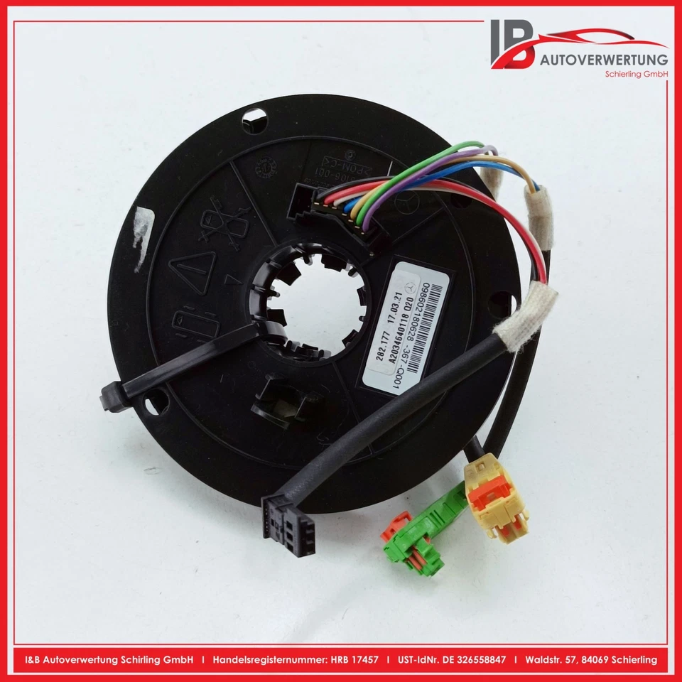 MERCEDES BENZ CLASE C W203 C220 CDI anillo abrasivo muelle enrollable A2034640118 Foto 1 de 4