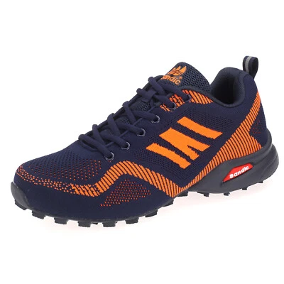 SANDIC Herren Sportschuhe Laufschuhe Turnschuhe Sneaker Freizeit Schuhe Navy Orange