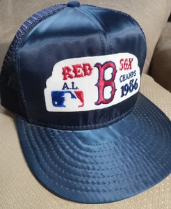 Boston Red Sox Hat 1986 American League Champions Snapback men Vintage ADJ rare - Picture 1 of 11