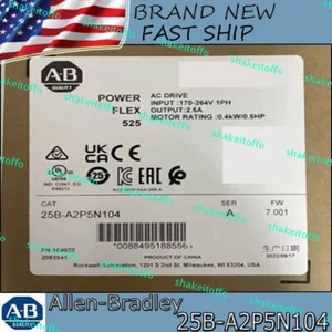 Unidad de CA Allen-Bradley 25B-A2P5N104 PowerFlex 525 0,4 kW (0,5 hp) sellada de fábrica - Imagen 1 de 5