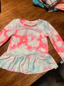Cat and Jack girls pink and white top,skirt size 3T - Picture 1 of 2