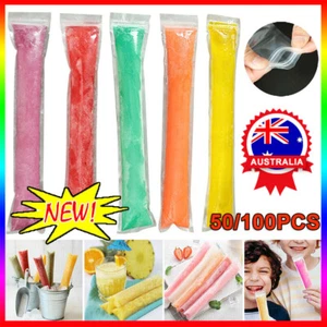50/100X Popsicle Bags Candy Bag Disposable Jelly Maker Ice Pop Pouch Tubes Mold - Picture 1 of 17