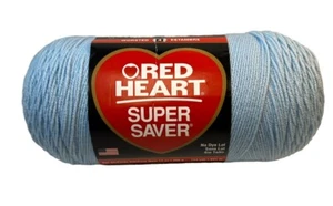 Hilo Jumbo One Skein of Red Heart Super Saver, 14 oz, 744 yardas, azul claro - Imagen 1 de 4
