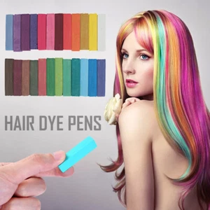 Nontoxic Hair Chalk Temporary Hair Dye Coloration 24 Color Pastels Salon texMr - Picture 1 of 9