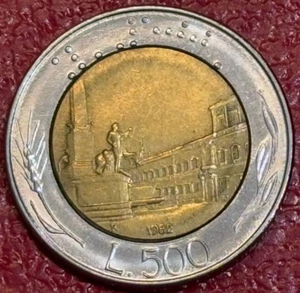 HIGHER GRADE BI-METAL 1982 ITALY 500 LIRE COINS-FEB353 - Picture 1 of 2