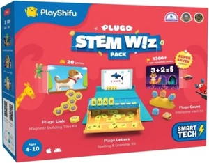 PlayShifu Plugo Stem Pack 3-in-1 Junior Genius Math Spelling Science AGE 4-10 - Picture 1 of 7