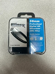Ultimaxx 58mm Professional Digital HD Ultraviolet UV Filter Model # UM-UV58 NIB - Picture 1 of 2