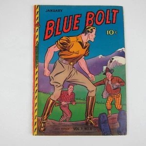 Blue Bolt Comic Book Volume 7 Issue 8 Novelty Press Golden Age Vintage 1947 RARE - Picture 1 of 12