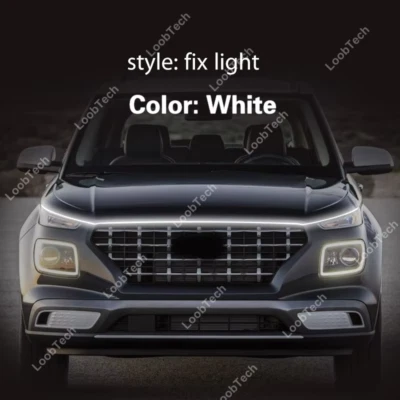For Hyundai Venue Front Grille Trim LED Hood Strip Lights DRL Decorative Lamp - Image 1 of 4